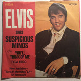 Elvis Presley : Suspicious Minds (7", Single, Fou)