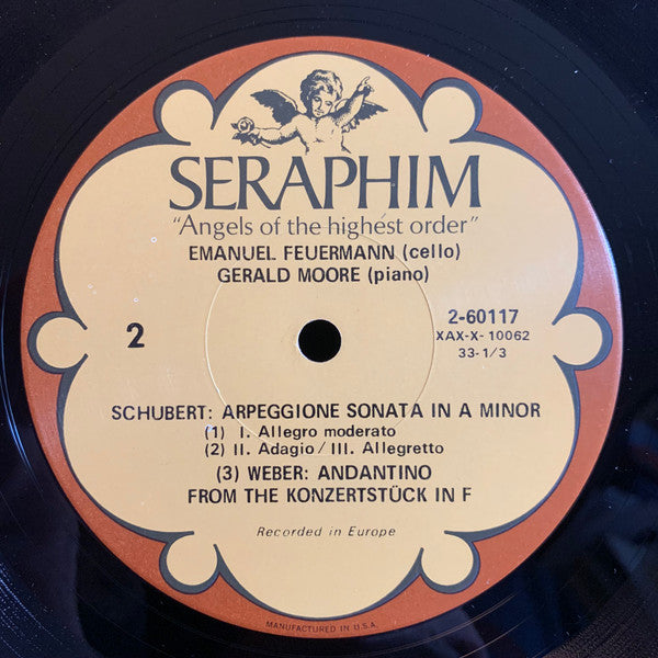 Emanuel Feuermann, Myra Hess, Gerald Moore : Beethoven - Schubert - Weber (LP)