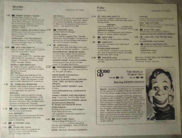 Howdy Doody : The World: Original Cast Starring Howdy Doody (LP)