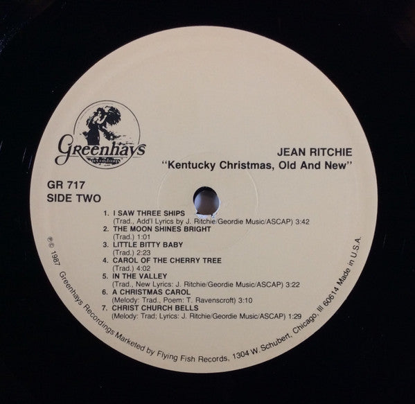 Jean Ritchie, The Ritchie Family Of Kentucky : Kentucky Christmas Old And New (LP, Album)