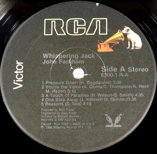 John Farnham : Whispering Jack (LP, Album)