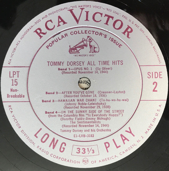 Tommy Dorsey Orchestra* : Tommy Dorsey All Time Hits (10", Comp, RE)