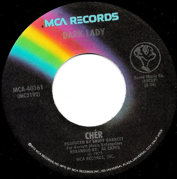 Cher : Dark Lady (7", Single, Pin)