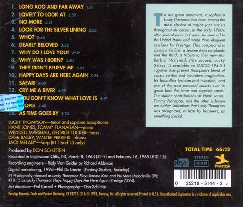 Lucky Thompson : Happy Days (CD, Album, Comp, RM)