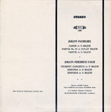 Johann Pachelbel / Johann Friedrich Fasch, Maurice André, Pierre Pierlot, Jacques Chambon, Orchestre De Chambre Jean-François Paillard, Jean-François Paillard : Canon In D Major / Partia No. VI In B-Flat Major / Partie In G Major / Trumpet Concerto In D Major / Sinfonia In G Major / Sinfonia In A Major (LP, Album, RE)