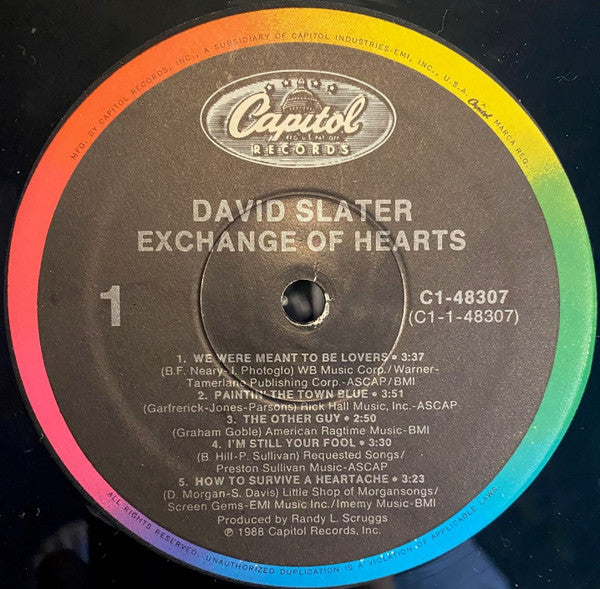 David Slater : Exchange Of Hearts (LP, Album)
