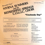 Myrna Summers And The Combined Choirs Of The Refreshing Springs C.O.G.I.C. : Uncloudy Day (LP, Album)
