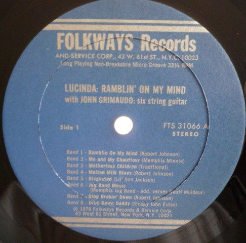 Lucinda Williams : Ramblin' On My Mind (LP)