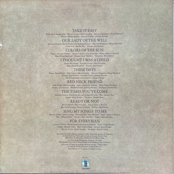 Jackson Browne : For Everyman (LP, Album, San)