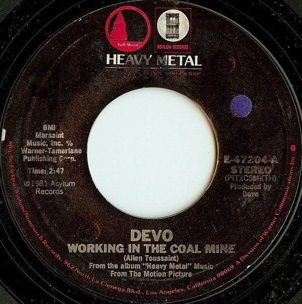 Devo : Working In The Coal Mine (7", Single, CSM)