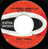 Paul Vance : Dommage Dommage (Too Bad, Too Bad) (7", Single, Styrene)