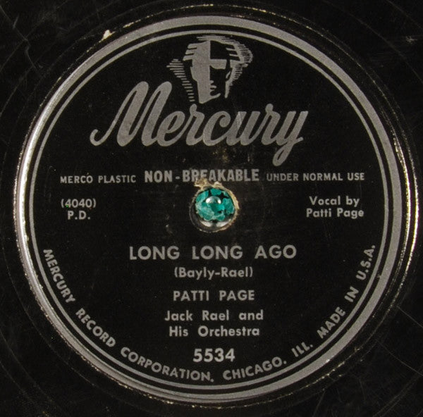 Patti Page : The Tennessee Waltz / Long Long Ago (10")