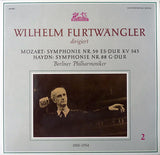 Wilhelm Furtwängler Dirigiert Wolfgang Amadeus Mozart / Joseph Haydn – Berliner Philharmoniker : Symphonie Nr. 39 Es-dur KV 543 / Symphonie Nr. 88 G-dur (LP, Mono, RE)