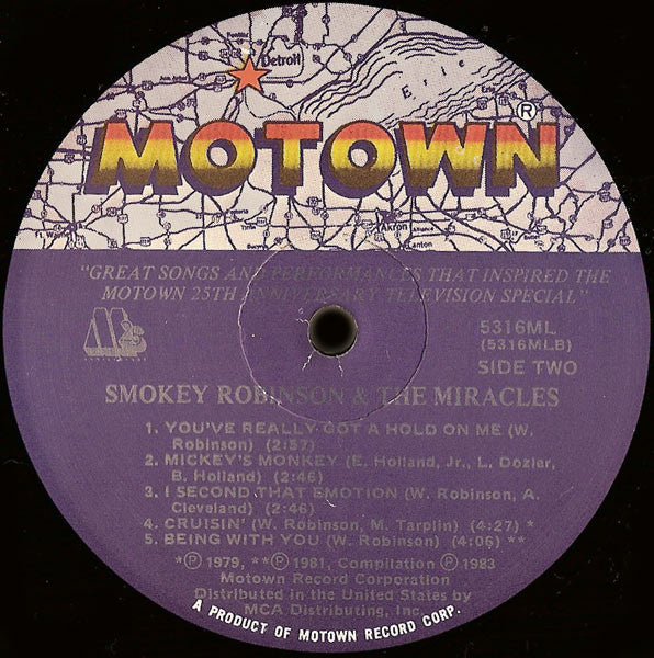 The Miracles : Great Songs And Performances That Inspired The Motown 25th Anniversary Television Special (LP, Comp)