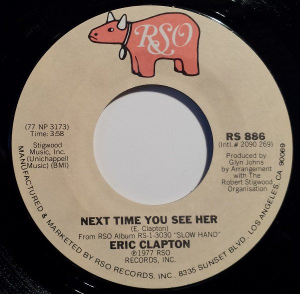 Eric Clapton : Lay Down Sally (7", Single, Styrene)
