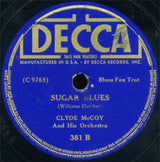 Clyde McCoy And His Orchestra : Tear It Down / Sugar Blues (Shellac, 10", RP)