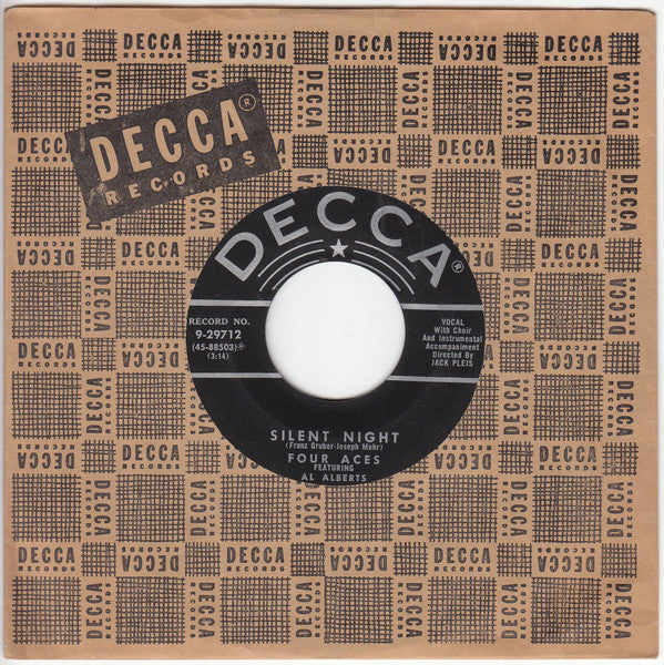 Four Aces* Featuring Al Alberts : Silent Night / O Holy Night (Cantique De Noel) (7", Single)