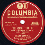 Frank Sinatra  /  Frank Sinatra With Ken Lane Singers : The House I Live In / America, The Beautiful (Shellac, 10")