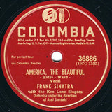 Frank Sinatra  /  Frank Sinatra With Ken Lane Singers : The House I Live In / America, The Beautiful (Shellac, 10")