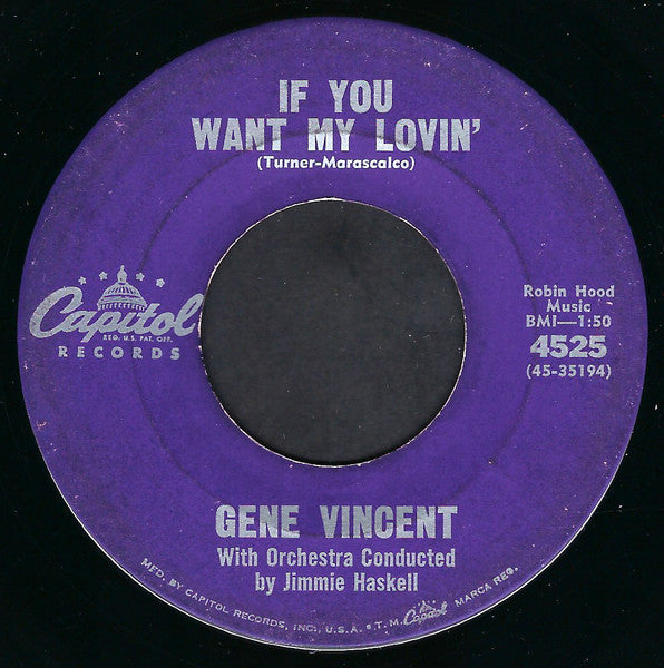Gene Vincent : Mister Loneliness (7", Single)