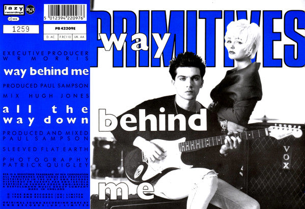 Primitives* : Way Behind Me (7", Single, Ltd, Num, Blu)