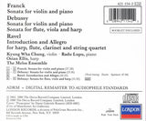 César Franck / Claude Debussy / Maurice Ravel - Kyung-Wha Chung, Radu Lupu, Osian Ellis, Melos Ensemble Of London : Sonata For Violin And Piano / Sonata For Violin And Piano / Sonata For Flute, Viola And Harp / Introduction And Allegro (CD, Comp, RM)