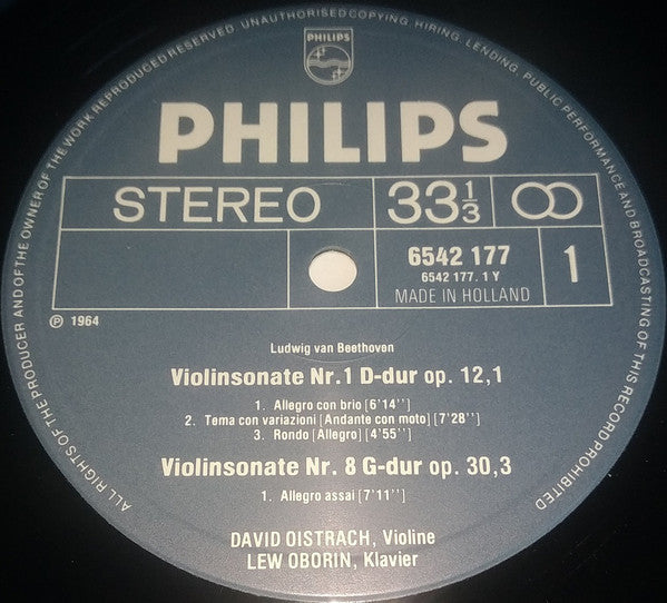 Beethoven*, David Oistrach, Lev Oborin : Die 10 Violinsonaten, Complete Violin Sonatas (4xLP, RE + Box)