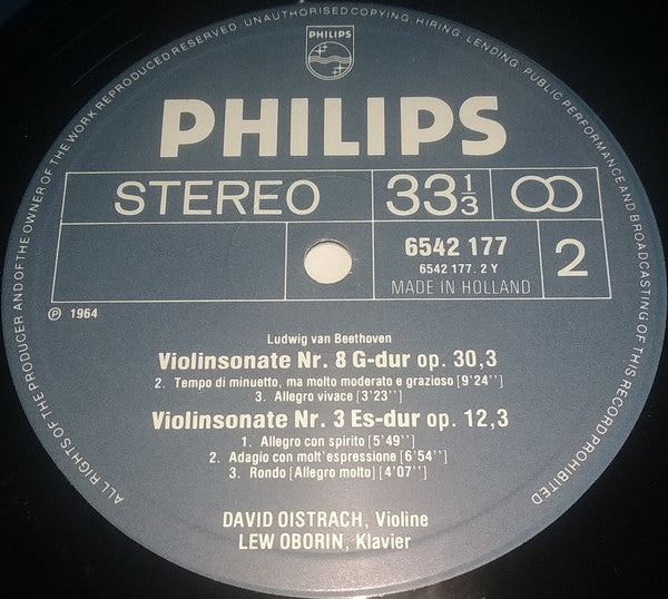Beethoven*, David Oistrach, Lev Oborin : Die 10 Violinsonaten, Complete Violin Sonatas (4xLP, RE + Box)