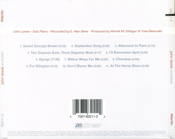 John Lewis (2) : Evolution (HDCD, Album)