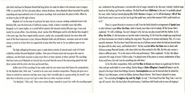 John Hicks : Live At Maybeck Recital Hall, Volume Seven (CD, Album)