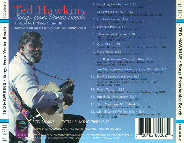Ted Hawkins : Songs From Venice Beach (CD, Comp)