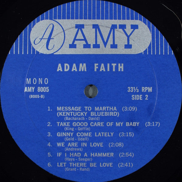 Adam Faith : Adam Faith (LP, Mono)