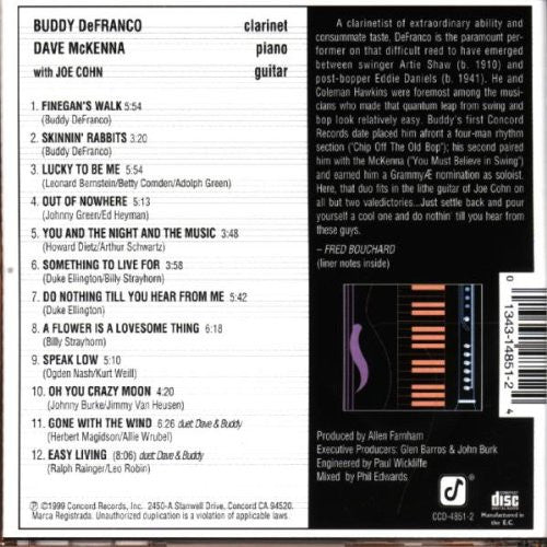 Buddy DeFranco / Dave McKenna With Joe Cohn : Do Nothing Till You Hear From Us! (CD, Album)
