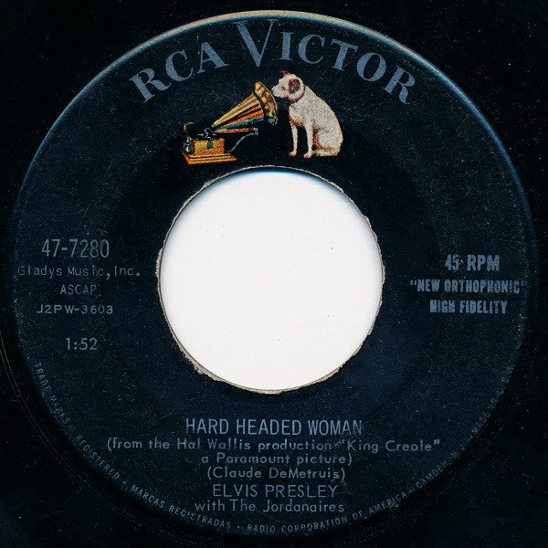 Elvis Presley : Hard Headed Woman / Don't Ask Me Why (7", Single, Ind)