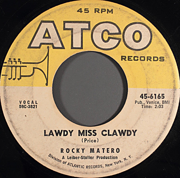 Rocky Matero : Lawdy Miss Clawdy (7")