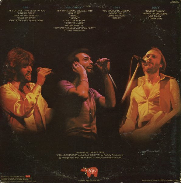 Bee Gees : Here At Last - Live (2xLP, Album, PRC)