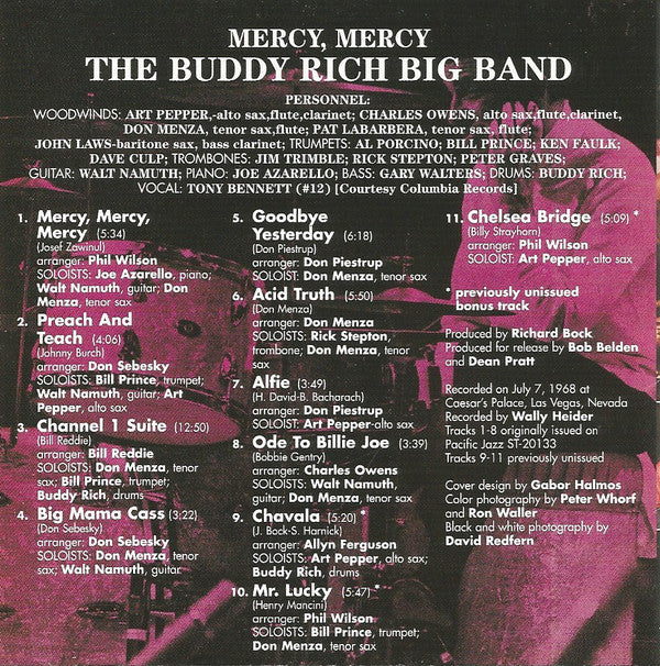 Buddy Rich Big Band : Mercy Mercy (CD, Album, RE)