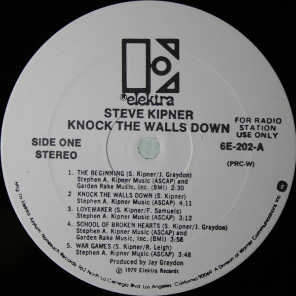 Steve Kipner : Knock The Walls Down (LP, Album, Promo, PRC)