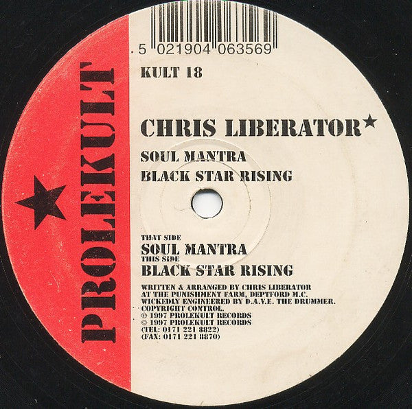 Chris Liberator : Soul Mantra / Black Star Rising (12")