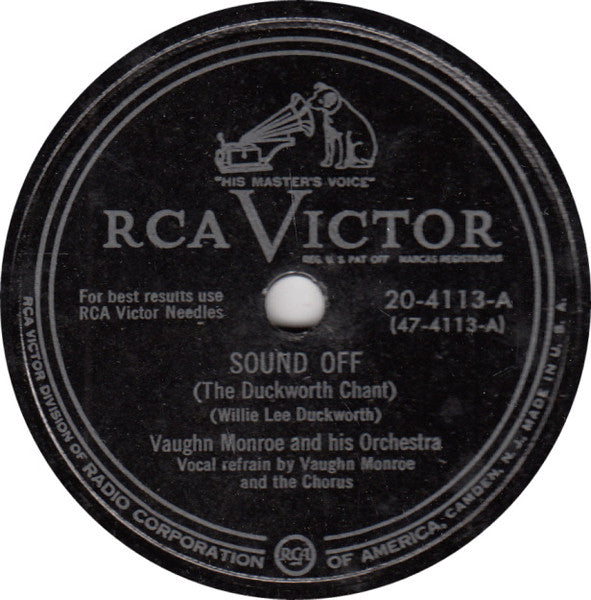 Vaughn Monroe And His Orchestra : Sound Off / Oh, Marry, Marry Me (Shellac, 10")