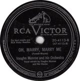 Vaughn Monroe And His Orchestra : Sound Off / Oh, Marry, Marry Me (Shellac, 10")