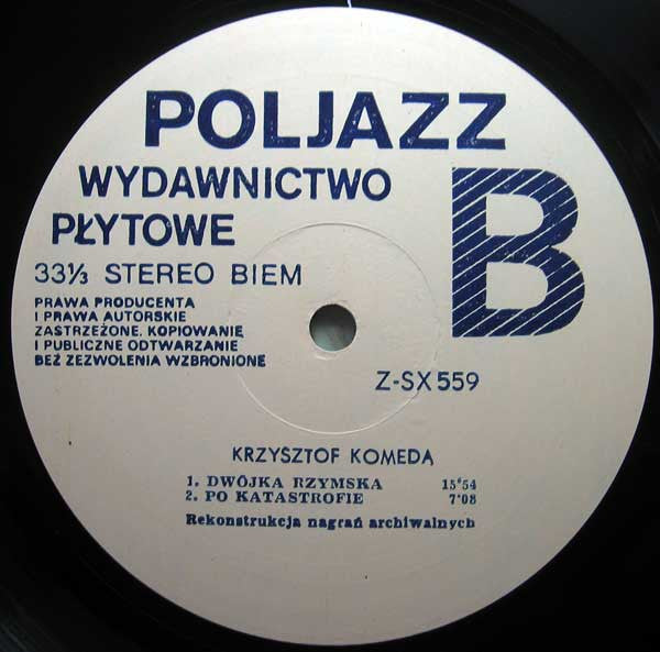Krzysztof Komeda : Muzyka Krzysztofa Komedy 2 (LP, Comp, RE, RM)