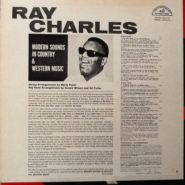 Ray Charles : Modern Sounds In Country And Western Music (LP, Album, RP)