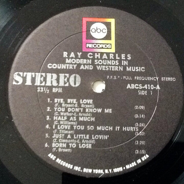 Ray Charles : Modern Sounds In Country And Western Music (LP, Album, RP)