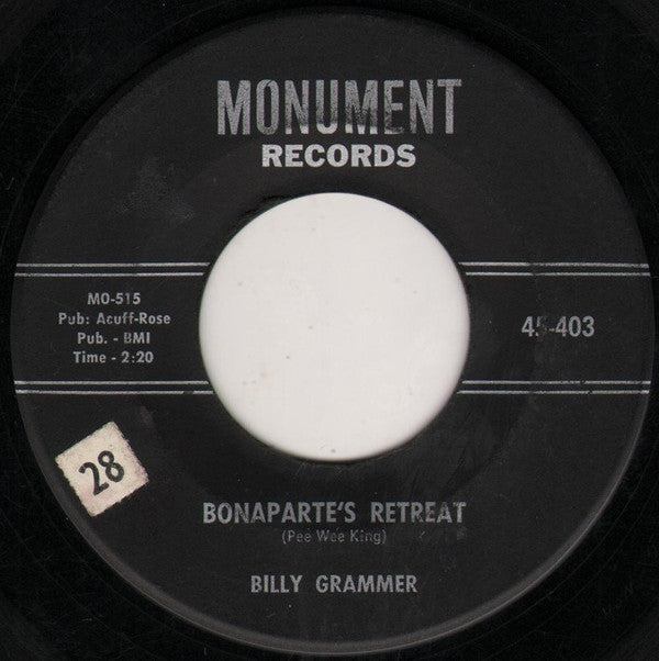 Billy Grammer : Bonaparte's Retreat (7", Single)
