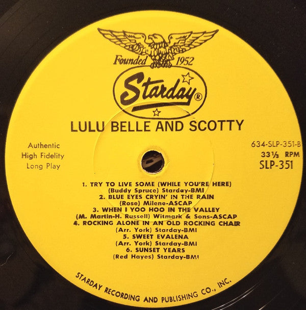 Lulu Belle And Scotty : Sweethearts Still (LP, Album, Mono)