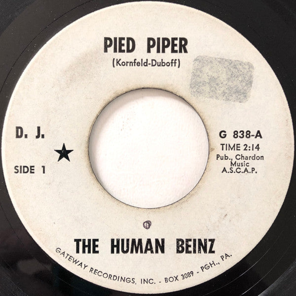 The Human Beinz : Pied Piper (7", Single, Promo)