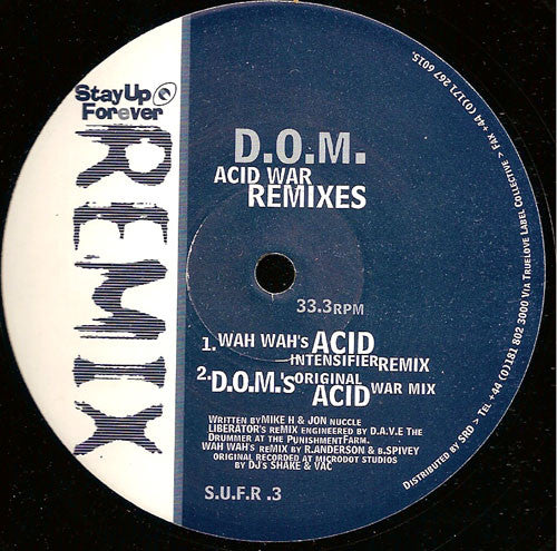 D.O.M. : Acid War (Remixes) (12")