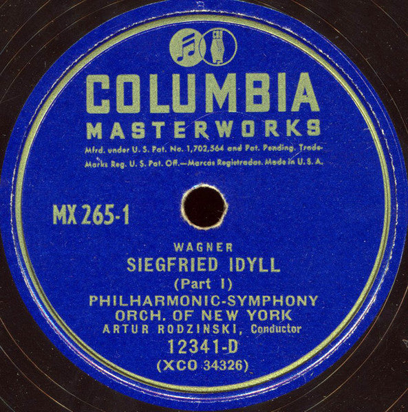 Richard Wagner, Philharmonic-Symphony Orchestra Of New York, Artur Rodzinski : Siegfried Idyll (2xShellac, 12", Album)