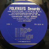 Pete Seeger : Champlain Valley Songs (LP, Album, Mono)